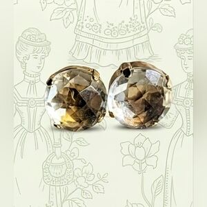 5.66 Total Ct. Natural Green Amethyst /Prasiolite 18k Gold Plated Stud Earrings